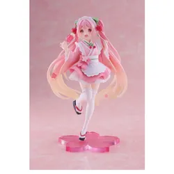 Hatsune Miku PVC Statue Newley Written Sakura Miku Japanese Cafe Ver. 18 cm