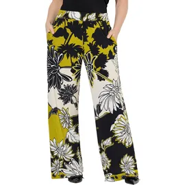 Ulla Popken Schlupfhose Elegant Grün/Schwarz/Weiß 58-60