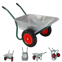 Baumarktplus 2-Rad-Schubkarre 100 Liter 160 kg Tragkraft verzinkter Stahl