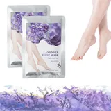 EXQST Seiden-Fußmaske, Glowdemocracy Lavendel-Fußmaske Silky Feet Lavendel-Fußmaske