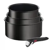 Tefal Ingenio Unlimited L7639343, Kochset, Schwarz, Aluminium, Titan, Schwarz, Abnehmbar - Schwarz