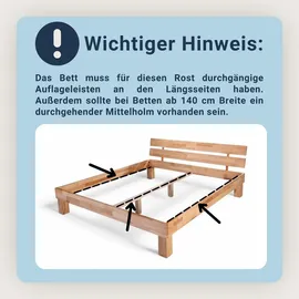 Madera Möbel Madera XXL Rollrost mit 23 stabilen Leisten aus Buchenholz 90 x 200 cm