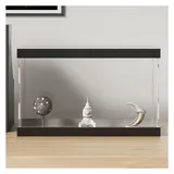 vidaXL Vitrine Transparent 31 x 17 x 19 cm Schwarz