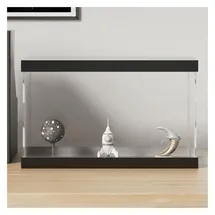 vidaXL Vitrine Transparent 31 x 17 x 19 cm Schwarz
