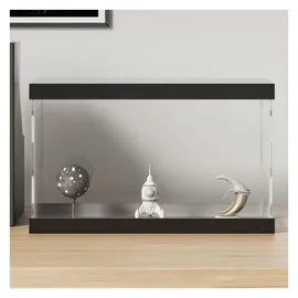 vidaXL Vitrine Transparent 31 x 17 x 19 cm Schwarz