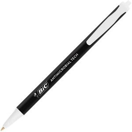 BIC Kugelschreiber Antimicrobial Tech Clic Stic, schwarz-weiß, Schreibfarbe schwarz, 20 Stück
