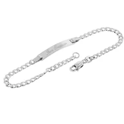 trendor 41064 Gravurarmband für Junge Leute 925 Silber Identitätsarmband 18 cm