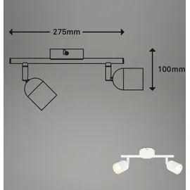 Brilo Briloner 1xGU10 schwenkbar 27,5 cm weiß