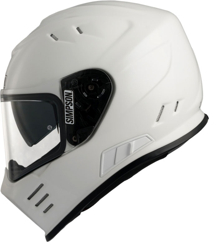 Simpson Venom Solid, Integralhelm - Weiß - L