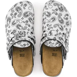 Birkenstock Kay Superlauf, Birko-Flor, Paisley Black/White, schmal, 38
