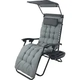 VCM Maltosa Sonnenliege 160 x 0 x 0 cm Schwarz