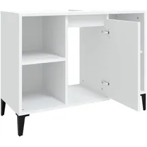 vidaXL Waschbeckenunterschrank Weiß 80x33x60 cm Holzwerkstoff