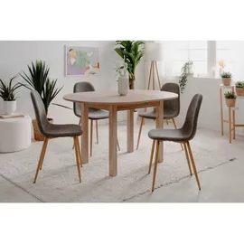 Finori Esstisch Sonoma Eiche, rund, eckig, 75 cm, ausziehbar, Esszimmer, Tische, Esstische, Esstische ausziehbar