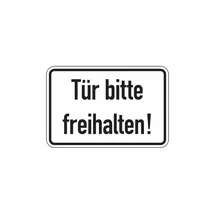 König Werbeanlagen Türschild Tür bitte freihalten! 100 x 150 mm