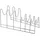 Metaltex Lido Topfdeckelhalter, Metall, Silber, 14 x 16 x 28 cm