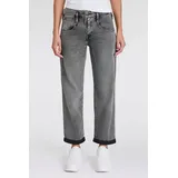 Herrlicher 5-Pocket-Jeans Shyra Tap Denim Brushed mit umgeschlagenem Saum grau 27