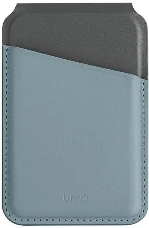 UNIQ Lyden DS Magnetische RFID-Geldbörse mit Handyhalterung Einheitsgröße für Universelle Nutzung, Blau und Schwarz