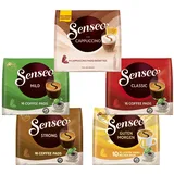 Senseo Pads, Probierbox mit 5 Sorten, 66 Kaffeepads, 5er Vielfaltspaket