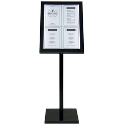 Securit® Black Star LED-Infodisplay, Set - Weiße LEDs - 5m Kabel inkl. oder nutze eine Batterie - Zeigt 4xA4