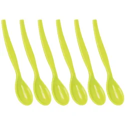 6er Set Eierlöffel Dessertlöffel Frühstückslöffel Joghurtlöffel Kaffeelöffel Hellgrün