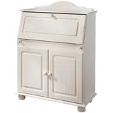 Home Affaire Sekretär Mette, Schreibtisch im Landhausstil, aus Massivholz, Breite 82 cm weiß