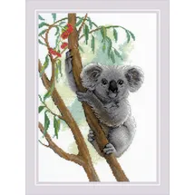 Riolis Kreuzstich Set "Süsser Koala", Zählmuster, 21x30cm