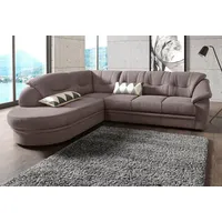 sit&more Ecksofa Savoni L-Form, wahlweise mit Bettfunktion grau