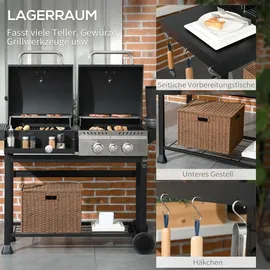 Outsunny Grillwagen schwarz