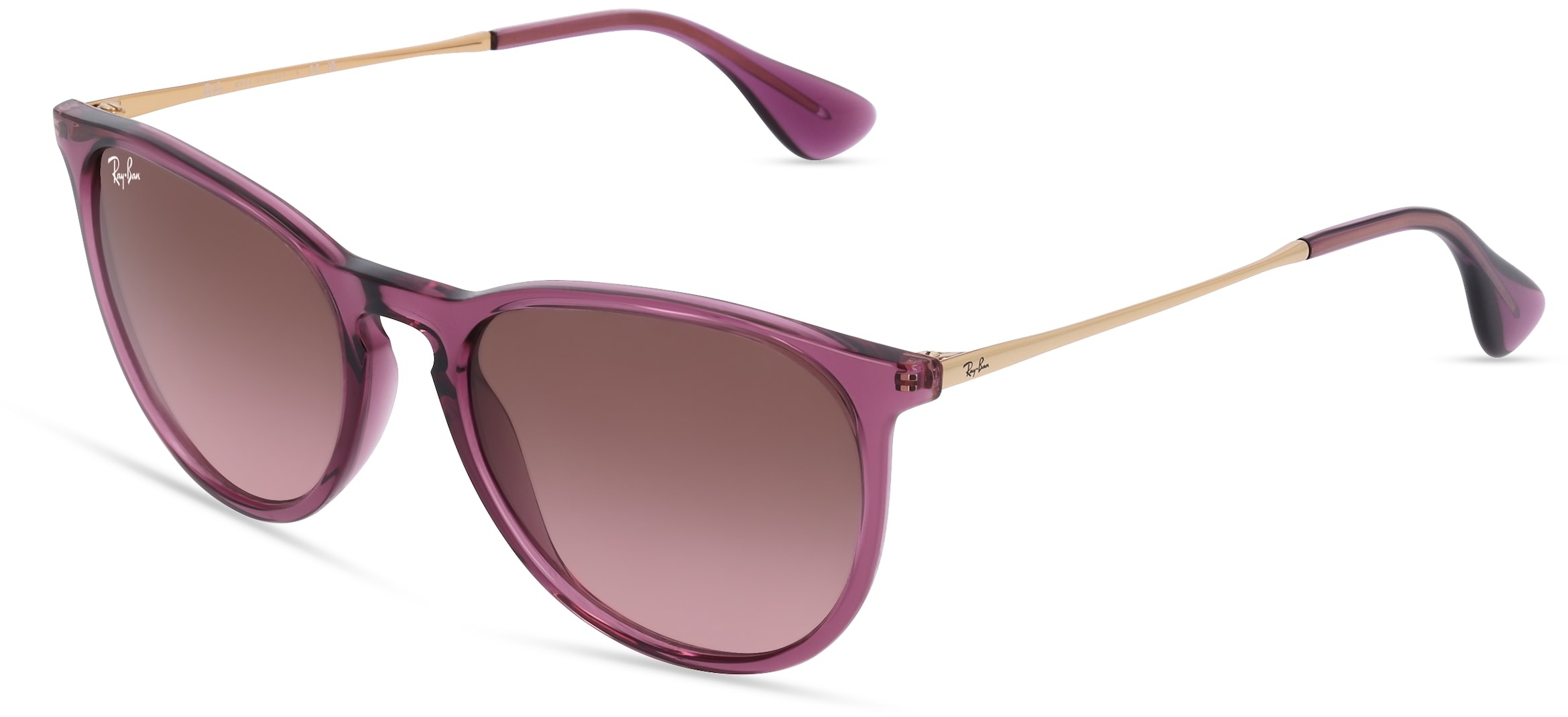 Ray-Ban RB 4171 ERIKA Damen-Sonnenbrille Vollrand Panto Kunststoff-Gestell, lila