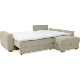 luma-home Eckcouch Cord 2-Sitzer Beige