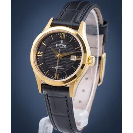 Festina Damenuhr Schwarz/Goldfarben mit Saphirglas