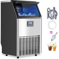 Vevor Kommerzielle Eisbereiter Eismaschine 45,36kg/Tag LED Anzeige Restaurant