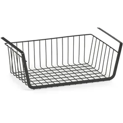 Einhängekorb ZELLER PRESENT, schwarz, B:41cm H:15cm T:26cm, Metall, Aufbewahrungsboxen, vielseitig einsetzbar