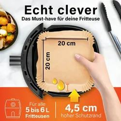 GOURMETmaxx Backpapier-Schalen für Heißluft-Fritteusen - 100er-Set
