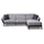 xl moebel gmbh Weiß-Graues L-Form Wohnzimmer Stoffsofa Designer Ecksofa Textil Möbel