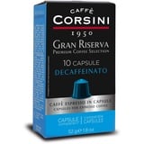 Caffè Corsini - Nespresso Kompatible Kapseln, Gran Riserva Espresso Entkoffeiniert, 6 Boxen à 10 Stück, 312g