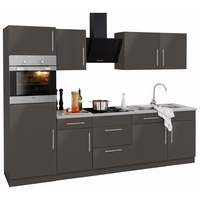 wiho Küchen Küchenzeile »Cali«, ohne E-Geräte, Breite 280 cm, grau