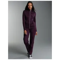 Trigema Jogginganzug Freizeitanzug mit Kristallsteinen«, Gr. XL, aubergine, , 92517439-XL