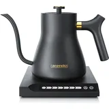 Arendo Wasserkocher Temperatureinstellung, 40° bis 100°, Warmhaltefunktion, Zwischenmessungen, 0,5 Liter, asiatisches Design,