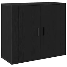 vidaXL Sideboard 80 x 33 x 70 cm schwarz / Eichen-Optik