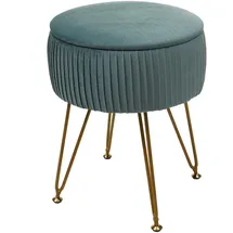 MCW Hocker K47 Samt 33 x 42 x 33 cm Grün/Gold