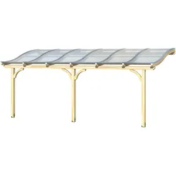 Terrassendach SKANHOLZ "Venezia", weiß, B:648cm T:239cm, Leimholz, Terrassenüberdachungen, Leimholz