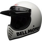 Bell Moto-3 Classic White Crosshelm weiß, S