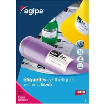 Agipa Folien-Etiketten 101169 Weiß 105 x 148,5 mm 1 Blatt