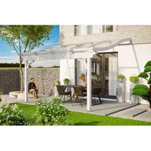 SKANHOLZ Terrassenüberdachung Verona 434 x 339 cm weiß