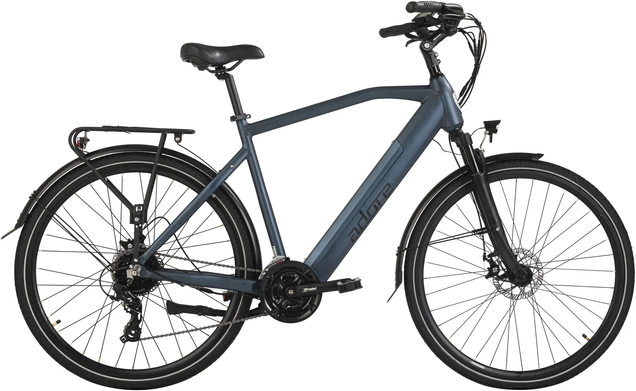 Adore E-Bike »ATR-190«, 24 Gang, Shimano, Tourney, Heckmotor 250 W, Pedelec, Elektrofahrrad für Herren Adore Dunkelblau matt 53 cm