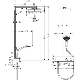 Hansgrohe Rainfinity Duschsystem 250 1 Strahlart Wassersparend 28742670