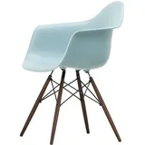 Vitra - Eames Plastic Armchair DAW RE, Ahorn dunkel / eisgrau (Filzgleiter basic dark)