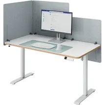 Leitz Tischtrennwand 60 x 70 cm grau