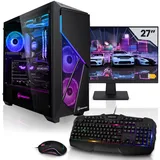 Megaport Komplett Set Gaming PC Intel Core i9-12900KF • GeForce RTX4060Ti 16GB • 27" Monitor • Windows 11 • 32GB DDR4 • 1TB M.2 SSD • WLAN • Wasserkühlung • Tastatur • Maus pc Gaming komplettpaket